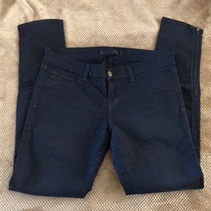 J BRAND skinny jeans zip ankle dark blue 26 2